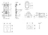 Geberit Duofix - Set predstenovej inštalácie, klozetu Oudee a dosky softclose, tlačidlo Sigma01, lesklý chróm