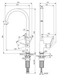 Ideal Standard Gusto - Drezová batéria, chróm