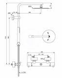 Ideal Standard CeraTherm - Sprchový set s termostatom, priemer 30 cm, kefované zlato