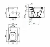 Ideal Standard i.Life B - Stojace WC, vario odpad, RimLS+, lesklá sivá