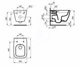 Ideal Standard i.Life B - Závesné WC s bidetovou funkciou, zadný odpad, RimLS+, biela