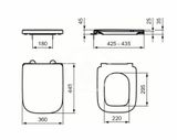 Ideal Standard i.Life B - WC doska wrapover, SoftClose, lesklá sivá