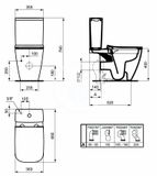 Ideal Standard i.Life B - Splachovacia nádržka, spodné napúšťanie, lesklá sivá