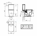 Ideal Standard i.Life B - Splachovacia nádrž, spodné napúšťanie, biela