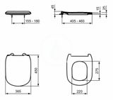 Ideal Standard Tesi - WC doska, biela