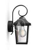 Philips myGarden - Nástenný vonkajší lampáš 29x13 cm, E27, čierna