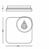 Philips Osvetlenie - Stropné LED svietidlo 32x32 cm, 2700 K, 17 W, biela