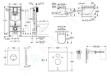 Grohe Solido+ - Set predstenovej inštalácie, klozetu, dosky Softclose a tlačidla Sail, chróm