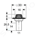 Geberit Príslušenstvo - Strešný vtok, pre hydroizolačné fólie