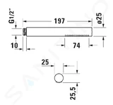 Duravit Sprchy - Sprchová hlavica, MinusFlow, zlatá