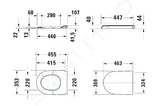 Duravit Qatego - WC doska, SoftClose, biela