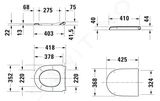 Duravit Qatego - WC doska, SoftClose, biela