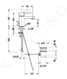 Duravit A.1 - Umývadlová batéria s výpusťou, chróm