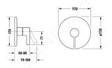 Duravit D-Neo - Sprchová batéria pod omietku, chróm