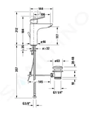 Duravit DuraStyle Basic - Umývadlová batéria s výpusťou, FreshStart, chróm