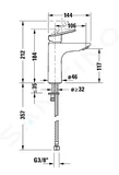 Duravit DuraStyle Basic - Umývadlová batéria, MinusFlow, chróm