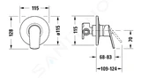 Duravit DuraStyle Basic - Sprchová batéria pod omietku, s telesom, chróm