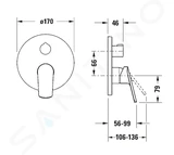 Duravit DuraStyle Basic - Batéria pod omietku, na 2 spotrebiče, chróm