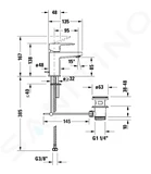 Duravit Manhattan - Umývadlová batéria s výpusťou, chróm