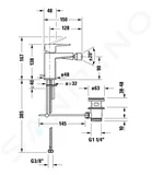 Duravit Manhattan - Bidetová batéria s výpusťou, chróm