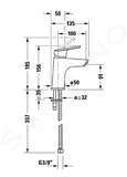 Duravit DuraStyle Basic - Umývadlová batéria, MinusFlow, chróm