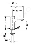 Duravit DuraStyle Basic - Umývadlový ventil, chróm