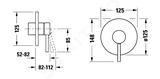 Duravit Circle - Sprchová batéria pod omietku, s telesom, chróm