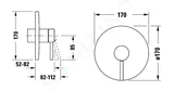 Duravit Circle - Sprchová batéria pod omietku, chróm