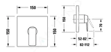 Duravit Manhattan - Sprchová batéria pod omietku, chróm