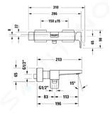 Duravit Manhattan - Vaňová batéria, chróm