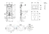 Geberit Duofix - Set predstenovej inštalácie, klozetu Gaia a dosky softclose, tlačidlo Sigma30, chróm mat/chróm