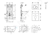 Geberit Duofix - Set predstenovej inštalácie, klozetu Gaia a dosky softclose, tlačidlo Sigma01, lakovaný matný chróm