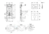 Geberit Duofix - Set predstenovej inštalácie, klozetu Gaia a dosky softclose, tlačidlo Sigma20, biela/chróm