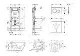 Geberit Duofix - Set predstenovej inštalácie, klozetu Gaia a dosky softclose, tlačidlo Sigma20, biela/chróm