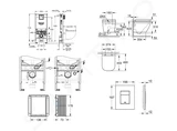 Grohe Rapid SLX - Set predstenovej inštalácie, klozetu, dosky SoftClose a tlačidla Skate Cosmopolitan, Triple Vortex, matný chróm