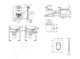 Grohe Rapid SLX - Set predstenovej inštalácie, klozetu, dosky SoftClose a tlačidla Arena Cosmopolitan S, Triple Vortex, kefovaný Cool Sunrise