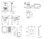 Grohe Rapid SLX - Set predstenovej inštalácie, klozetu, dosky SoftClose, tlačidla Skate Cosmopolitan a súpravy na vhadzovanie tabliet, kefovaný Cool S