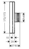 Axor Edge - Highflow termostat pod omietku, chróm