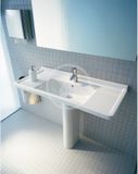 Duravit Starck 3 - Umývadlo, 85x49 cm, s prepadom, s otvorom na batériu, biela