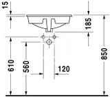 Duravit Manua - Umývadlo s prepadom, priemer 48 cm, biela