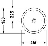 Duravit Architec - Umývadlo bez prepadu, priemer 45 cm, biela