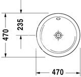 Duravit Architec - Umývadlo s prepadom, priemer 47 cm, WonderGliss, biela