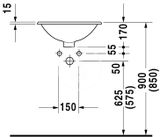 Duravit Architec - Umývadlo s prepadom, priemer 47 cm, WonderGliss, biela