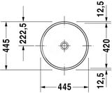 Duravit Architec - Umývadlo bez prepadu, priemer 42 cm, biela