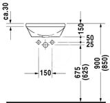 Duravit Architec - Umývadlo bez prepadu, priemer 40 cm, biela