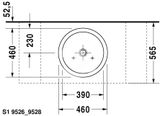 Duravit Starck 1 - Umývadlová misa bez prepadu, priemer 46 cm, biela