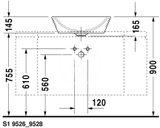 Duravit Starck 1 - Umývadlová misa, priemer 53 cm, s prepadom, biela