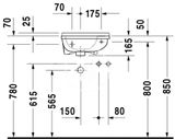 Duravit Starck 3 - Umývadielko 40x26 cm, s prepadom, s otvorom na batériu vpravo, WonderGliss, biela