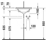 Duravit Starck 3 - Umývadielko rohové 43x38 cm, s 1 otvorom na batériu, biela