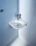 Duravit Starck 3 - Umývadielko rohové 43x38 cm, s 1 otvorom na batériu, biela